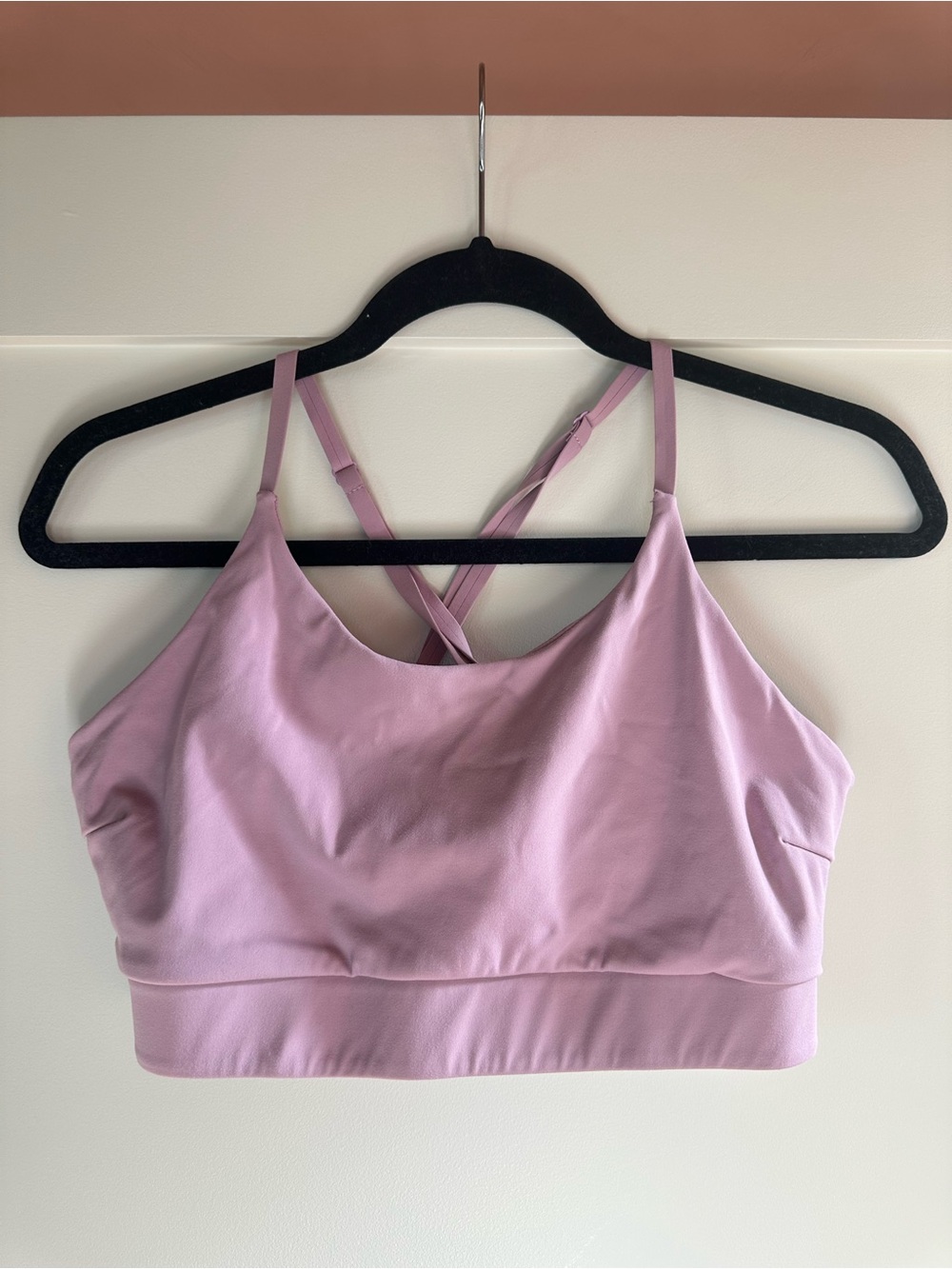 Light Pink Cross-Back Bralette — Women’s Active Comfort